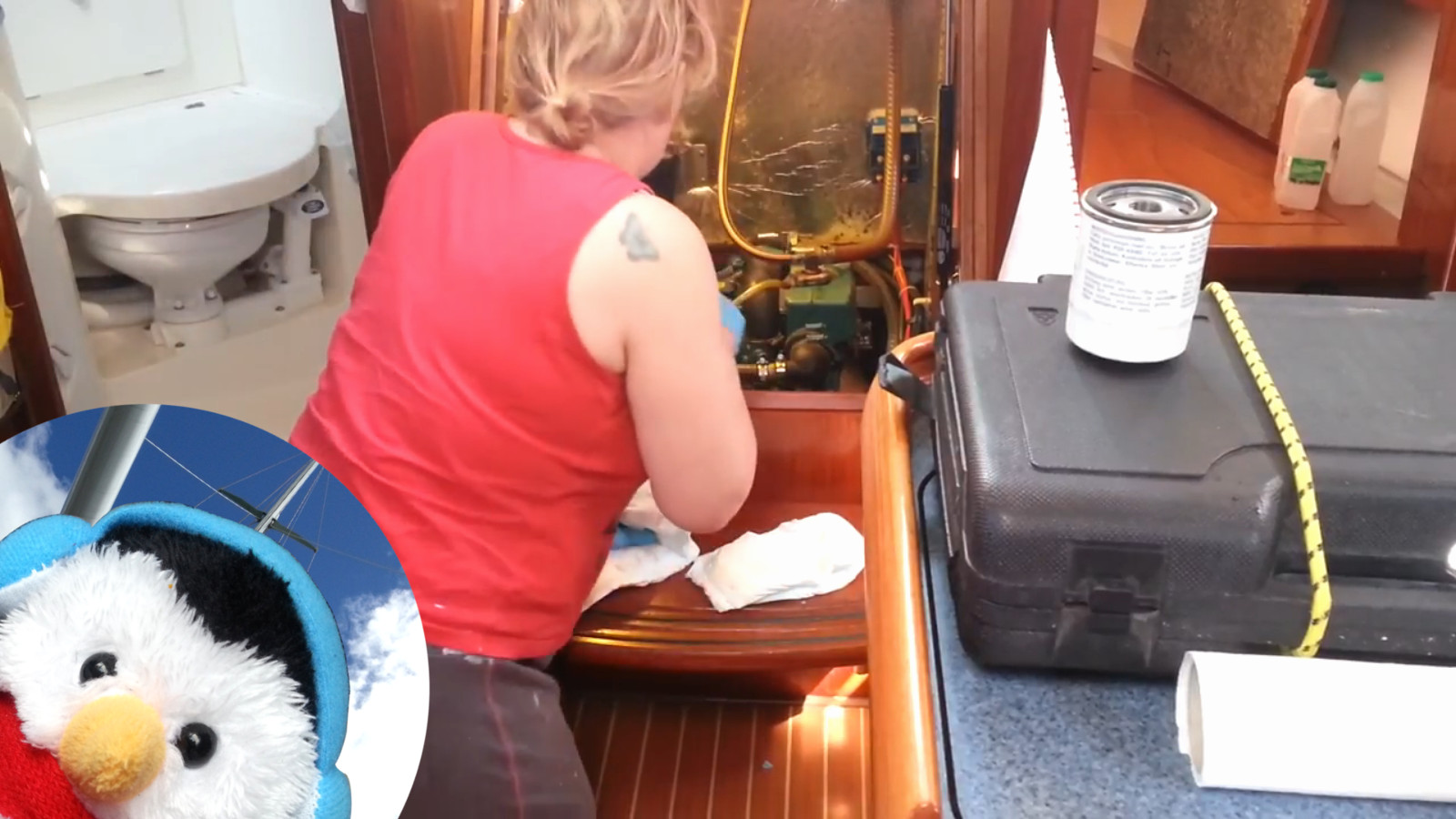 Watch Servicing our Volvo Penta Oil and Diesel in full screen mode and add comments etc.