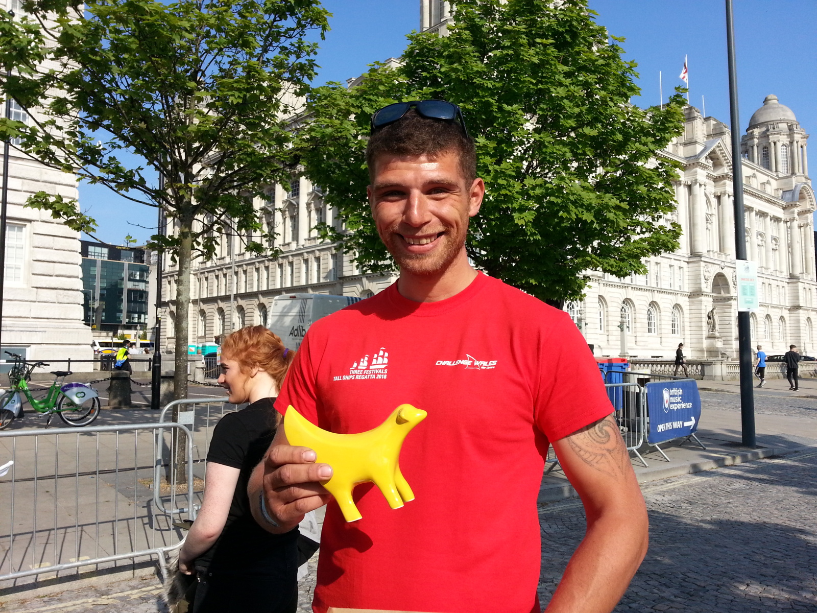 Skipper Sam Jones with the Superlambanana