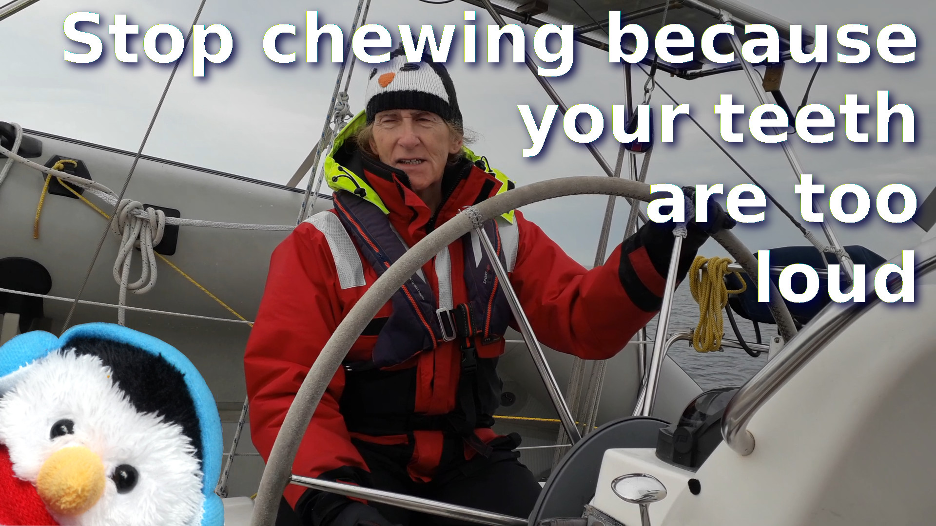 Watch our "Stop chewing because your teeth are too loud" video and add comments